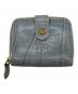 IL BISONTE（イル ビゾンテ）の古着「クロコ型押し2つ折り財部」｜ブルー