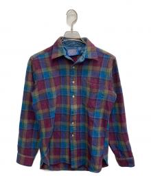 PENDLETON（ペンドルトン）の古着「ウールシャツ」｜ボルドー・ブルー