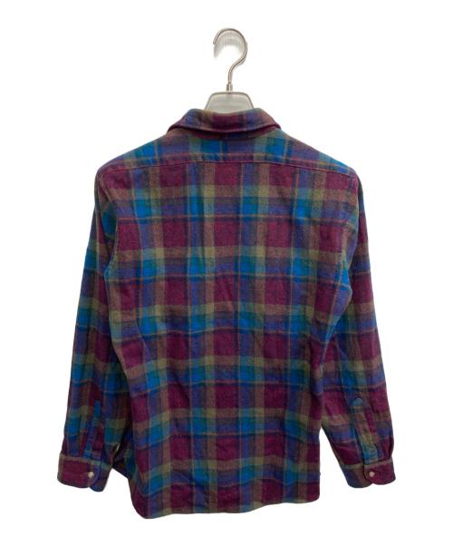 PENDLETON（ペンドルトン）PENDLETON (ペンドルトン) ウールシャツ ボルドー・ブルー サイズ:Ｍの古着・服飾アイテム