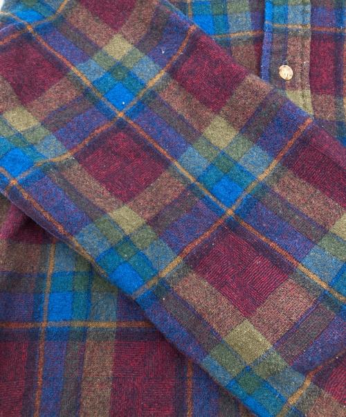 PENDLETON（ペンドルトン）PENDLETON (ペンドルトン) ウールシャツ ボルドー・ブルー サイズ:Ｍの古着・服飾アイテム