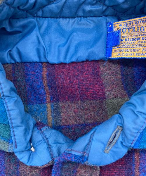 PENDLETON（ペンドルトン）PENDLETON (ペンドルトン) ウールシャツ ボルドー・ブルー サイズ:Ｍの古着・服飾アイテム