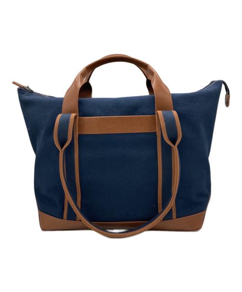 COLE HAAN（コールハーン）COLE HAAN (コールハーン) トータル トート ネイビー×ブラウンの古着・服飾アイテム