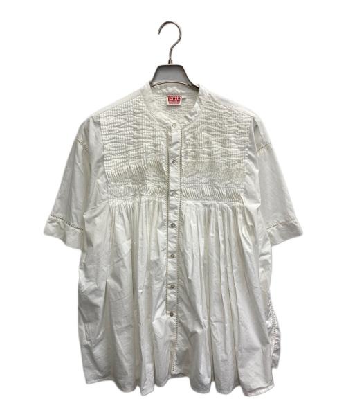 INDIA INDUSTRY（インディアインダストーリー）INDIA INDUSTRY (インディアインダストーリー) 半袖チュニック ホワイト サイズ:1の古着・服飾アイテム