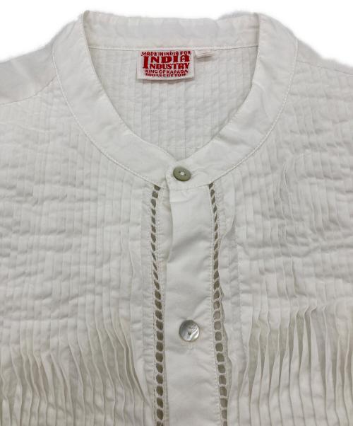 INDIA INDUSTRY（インディアインダストーリー）INDIA INDUSTRY (インディアインダストーリー) 半袖チュニック ホワイト サイズ:1の古着・服飾アイテム