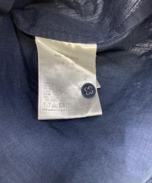SCYE（サイ）SCYE (サイ) リネンタックギャザーブラウス ネイビー サイズ:38の古着・服飾アイテム