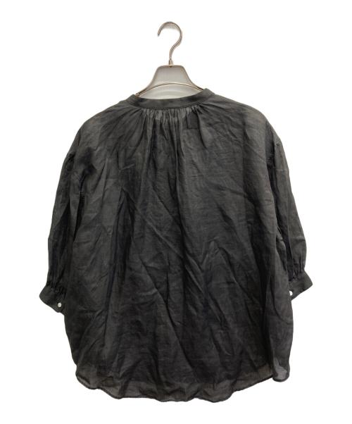 LE GLAZIK（ル グラジック）LE GLAZIK (ル グラジック) ギャザーネックブラウス ブラック サイズ:36の古着・服飾アイテム
