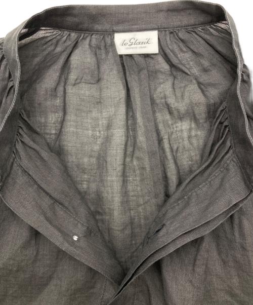 LE GLAZIK（ル グラジック）LE GLAZIK (ル グラジック) ギャザーネックブラウス ブラック サイズ:36の古着・服飾アイテム