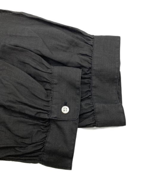 LE GLAZIK（ル グラジック）LE GLAZIK (ル グラジック) ギャザーネックブラウス ブラック サイズ:36の古着・服飾アイテム