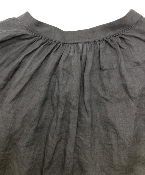 LE GLAZIK（ル グラジック）LE GLAZIK (ル グラジック) ギャザーネックブラウス ブラック サイズ:36の古着・服飾アイテム