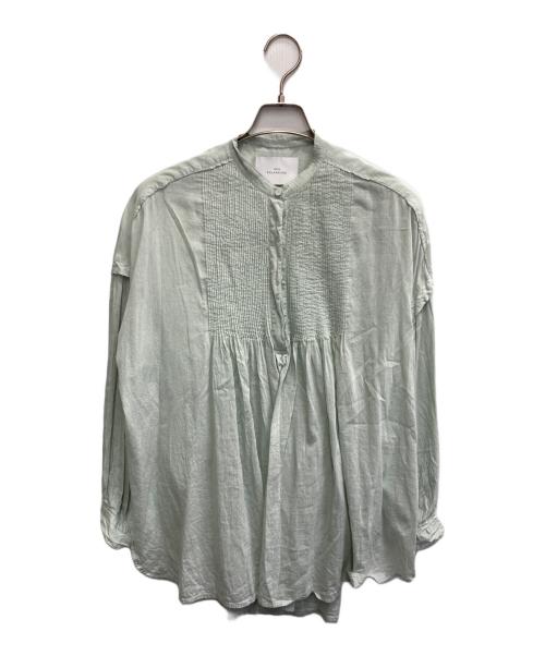 mala KALANCHOE（マーラ カランコエ）mala KALANCHOE (マーラ カランコエ) Cotton Silk Pintuck Long Sleeve Shirts グリーン サイズ:FREEの古着・服飾アイテム