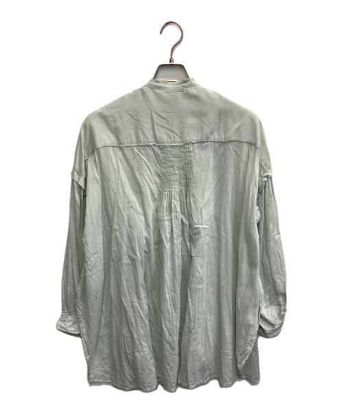 mala KALANCHOE（マーラ カランコエ）mala KALANCHOE (マーラ カランコエ) Cotton Silk Pintuck Long Sleeve Shirts グリーン サイズ:FREEの古着・服飾アイテム