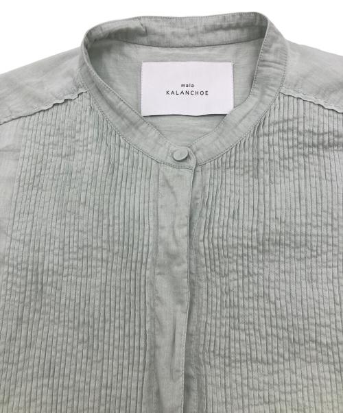 mala KALANCHOE（マーラ カランコエ）mala KALANCHOE (マーラ カランコエ) Cotton Silk Pintuck Long Sleeve Shirts グリーン サイズ:FREEの古着・服飾アイテム