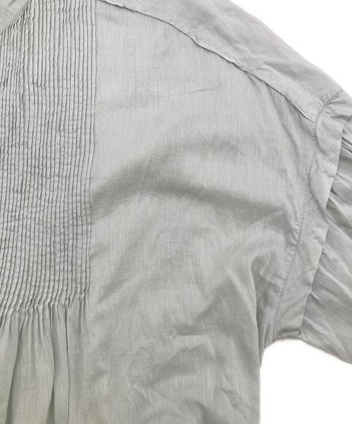 mala KALANCHOE（マーラ カランコエ）mala KALANCHOE (マーラ カランコエ) Cotton Silk Pintuck Long Sleeve Shirts グリーン サイズ:FREEの古着・服飾アイテム