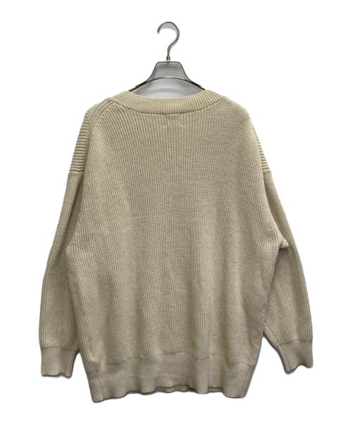 Spick and Span（スピック＆スパン）Spick and Span (スピック＆スパン) バルキーヤーン畦Vネックチュニックニット ベージュ サイズ:FREEの古着・服飾アイテム