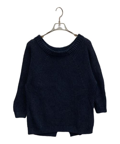 MUSE de Deuxieme Classe（ミューズ ドゥーズィエム クラス）MUSE de Deuxieme Classe (ミューズ ドゥーズィエム クラス) Lily Linen アゼ プルオーバー ネイビー サイズ:freeの古着・服飾アイテム