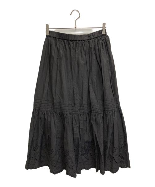 Spick and Span（スピック＆スパン）Spick and Span (スピック＆スパン) エンブロイダリーレーススカート ブラック サイズ:38の古着・服飾アイテム