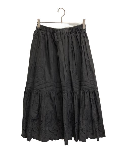 Spick and Span（スピック＆スパン）Spick and Span (スピック＆スパン) エンブロイダリーレーススカート ブラック サイズ:38の古着・服飾アイテム