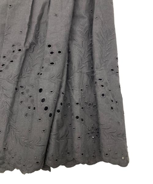Spick and Span（スピック＆スパン）Spick and Span (スピック＆スパン) エンブロイダリーレーススカート ブラック サイズ:38の古着・服飾アイテム
