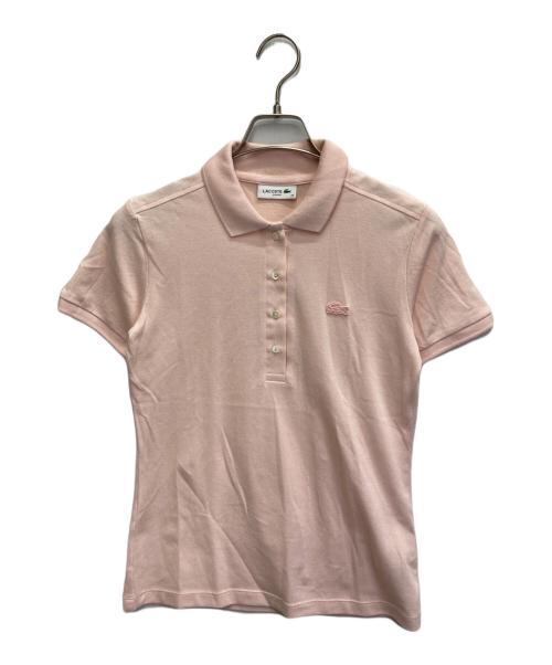 LACOSTE（ラコステ）LACOSTE (ラコステ) ストレッチコットンピケポロシャツ ピンク サイズ:34の古着・服飾アイテム