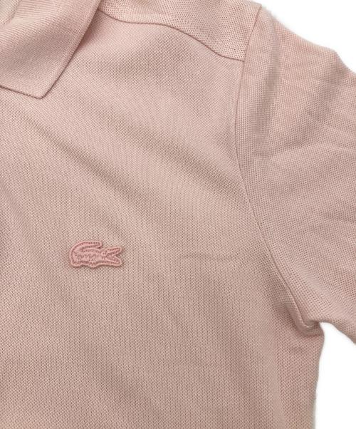 LACOSTE（ラコステ）LACOSTE (ラコステ) ストレッチコットンピケポロシャツ ピンク サイズ:34の古着・服飾アイテム