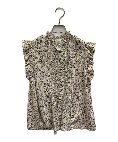 IENA（イエナ）IENA (イエナ) ミュゲットパターンピンタック フリルノースリーブ イエロー サイズ:FREEの古着・服飾アイテム