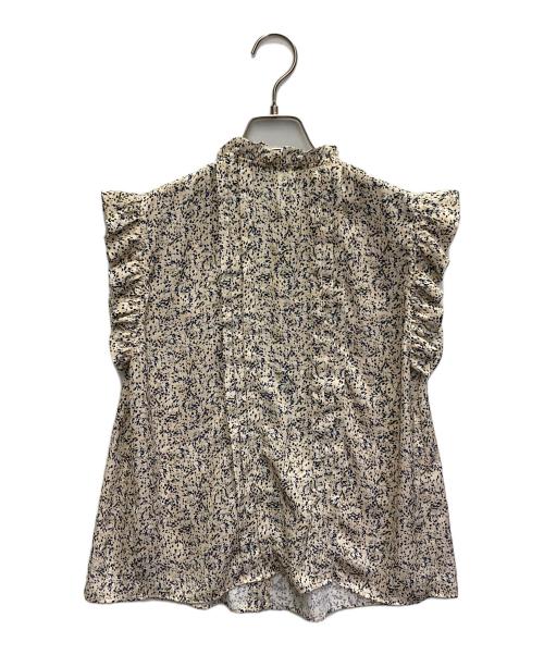 IENA（イエナ）IENA (イエナ) ミュゲットパターンピンタック フリルノースリーブ イエロー サイズ:FREEの古着・服飾アイテム