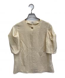 journal standard L'essage（ジャーナルスタンダード レサージュ）の古着「25SS IPEKER/ボーダータックハーフスリーブブラウス」｜ベージュ