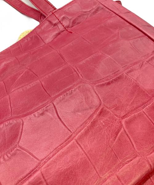 BARDOT ROSE（バルド ロゼ）BARDOT ROSE (バルド ロゼ) クロコトートバッグ ピンク 未使用品の古着・服飾アイテム