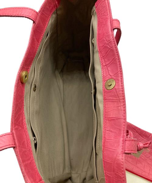BARDOT ROSE（バルド ロゼ）BARDOT ROSE (バルド ロゼ) クロコトートバッグ ピンク 未使用品の古着・服飾アイテム