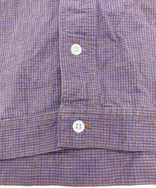 EMON（エモン）EMON (エモン) チェックシャツ パープル サイズ:FREEの古着・服飾アイテム