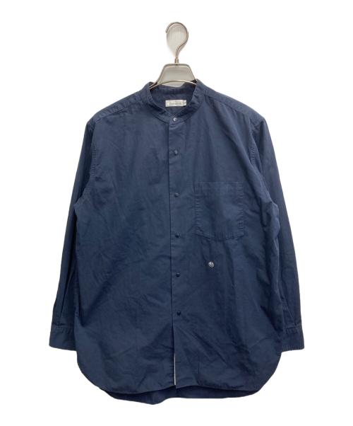 nanamica（ナナミカ）nanamica (ナナミカ) Band Collar Wind Shirt - Dark Navy ネイビー サイズ:Sの古着・服飾アイテム