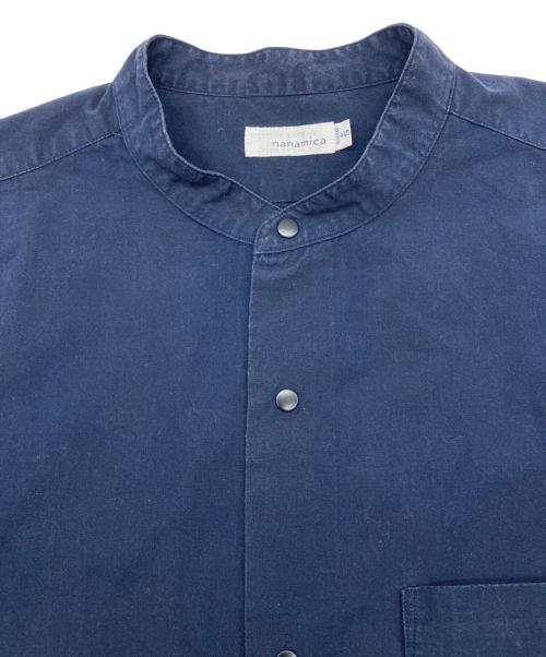 nanamica（ナナミカ）nanamica (ナナミカ) Band Collar Wind Shirt - Dark Navy ネイビー サイズ:Sの古着・服飾アイテム