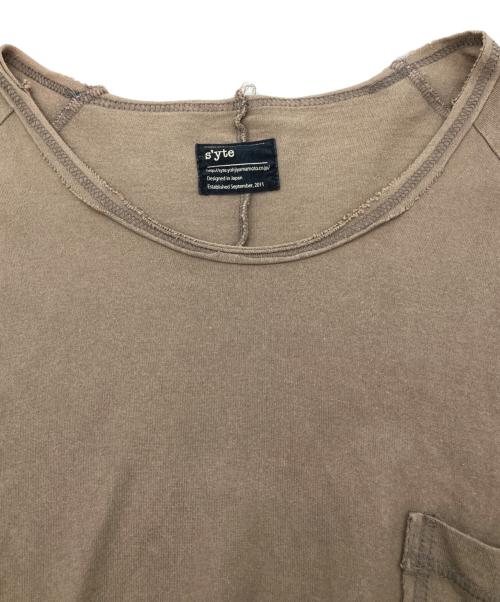 s'yte（サイト）s'yte (サイト) ポケットTシャツ ブラウン サイズ:Mの古着・服飾アイテム