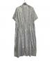 Toujours (トゥジュー) Short Sleeve Classic Gathered Dress/リバティ プチフラワー プリント コットン ドレス ホワイト×グレー サイズ:S：20000円