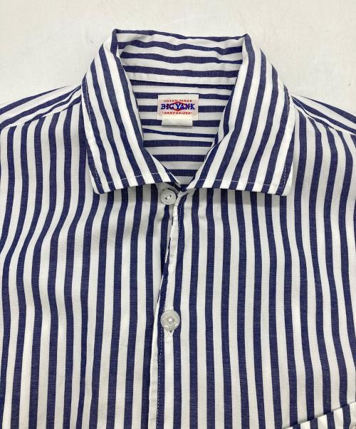BIG YANK（ビッグヤンク）BIG YANK (ビッグヤンク) RIPLEY SHIRT CANDY STRIPE ホワイト×ブラック サイズ:XLの古着・服飾アイテム