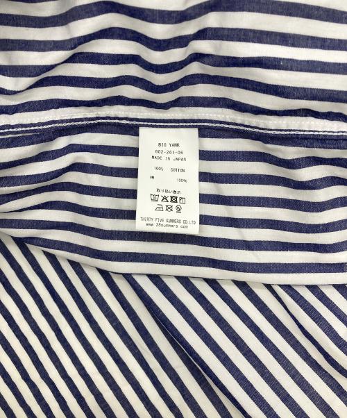 BIG YANK（ビッグヤンク）BIG YANK (ビッグヤンク) RIPLEY SHIRT CANDY STRIPE ホワイト×ブラック サイズ:XLの古着・服飾アイテム