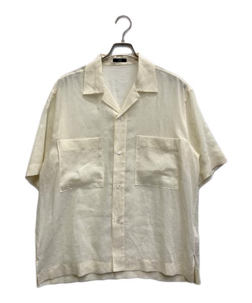 YLEVE（イレーヴ）YLEVE (イレーヴ) COTTON VOILE LAWN OPEN COLLAR SHIRT ベージュ サイズ:XLの古着・服飾アイテム