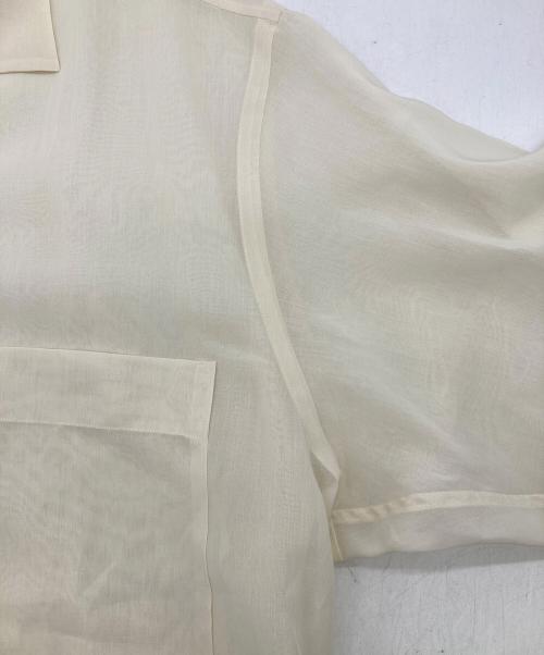 YLEVE（イレーヴ）YLEVE (イレーヴ) COTTON VOILE LAWN OPEN COLLAR SHIRT ベージュ サイズ:XLの古着・服飾アイテム