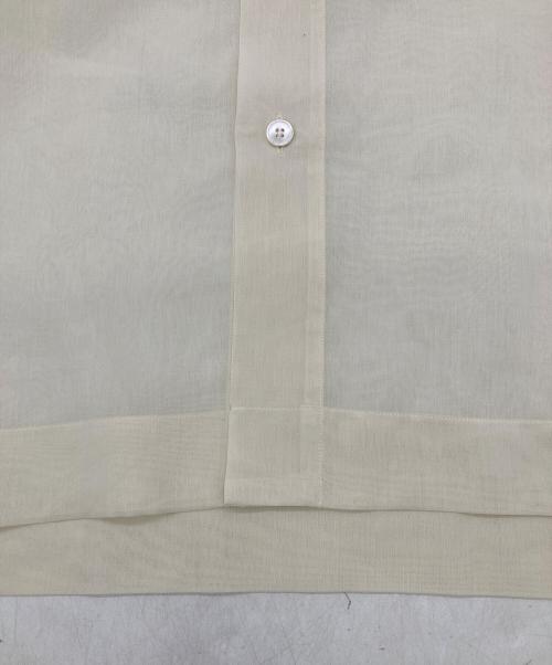 YLEVE（イレーヴ）YLEVE (イレーヴ) COTTON VOILE LAWN OPEN COLLAR SHIRT ベージュ サイズ:XLの古着・服飾アイテム