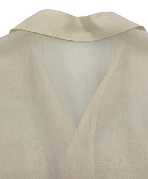 YLEVE（イレーヴ）YLEVE (イレーヴ) COTTON VOILE LAWN OPEN COLLAR SHIRT ベージュ サイズ:XLの古着・服飾アイテム