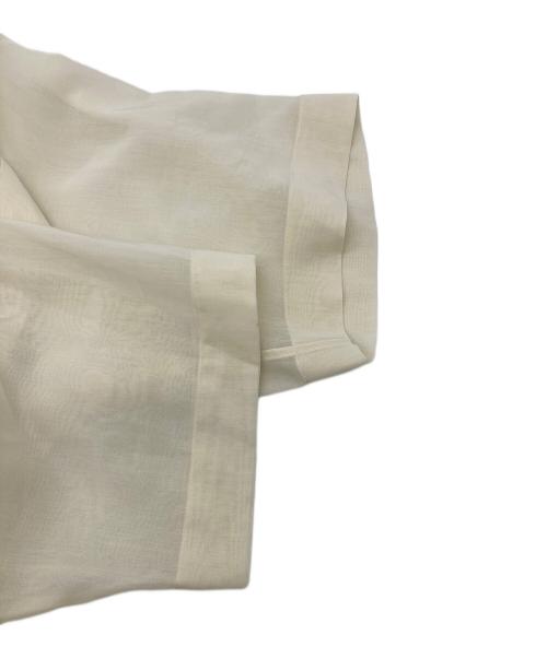 YLEVE（イレーヴ）YLEVE (イレーヴ) COTTON VOILE LAWN OPEN COLLAR SHIRT ベージュ サイズ:XLの古着・服飾アイテム
