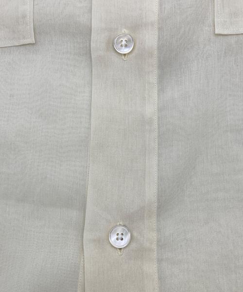 YLEVE（イレーヴ）YLEVE (イレーヴ) COTTON VOILE LAWN OPEN COLLAR SHIRT ベージュ サイズ:XLの古着・服飾アイテム