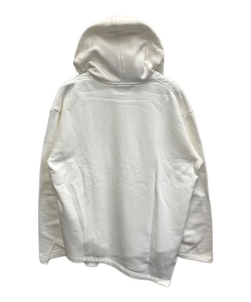 CDG（シーディージー）CDG (シーディージー) AD2024　BIAS DESINED SWEATSHIRT WITH ZIP/捻じれパーカー ホワイト サイズ:XLの古着・服飾アイテム