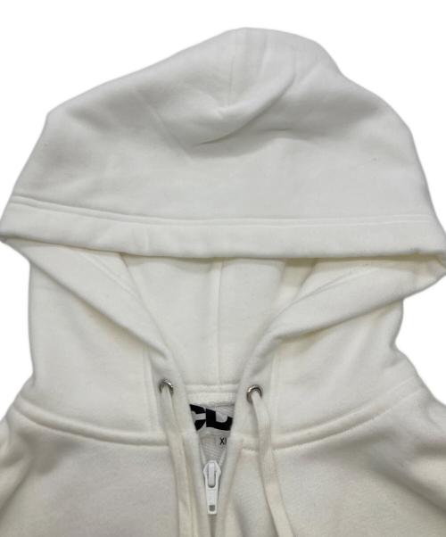 CDG（シーディージー）CDG (シーディージー) AD2024　BIAS DESINED SWEATSHIRT WITH ZIP/捻じれパーカー ホワイト サイズ:XLの古着・服飾アイテム