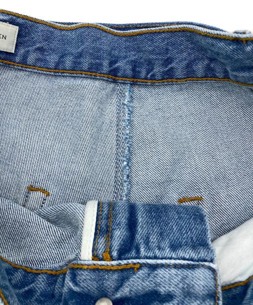 DRIES VAN NOTEN（ドリスヴァンノッテン）DRIES VAN NOTEN (ドリスヴァンノッテン) PREACHES SH DEN 3384 MW.PANS / ベルテッドデニムショーツ スカイブルー サイズ:48の古着・服飾アイテム