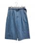 DRIES VAN NOTEN（ドリスヴァンノッテン）の古着「PREACHES SH DEN 3384 MW.PANS / ベルテッドデニムショーツ」｜スカイブルー