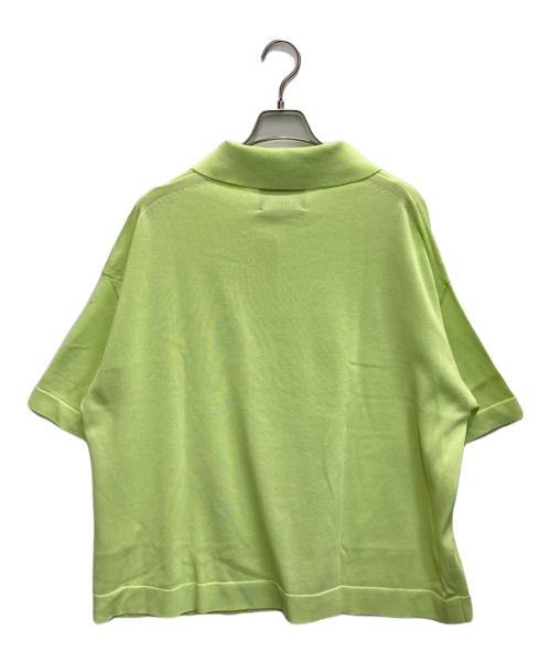 MAISON SPECIAL（メゾンスペシャル）MAISON SPECIAL (メゾンスペシャル) OUTLAST Prime-Over Crew Neck Knit Polo Shirt 黄緑 サイズ:Mの古着・服飾アイテム