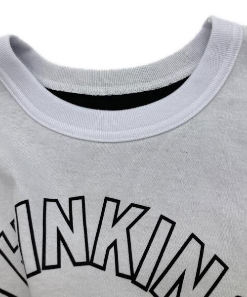 sacai（サカイ）sacai (サカイ) プリント ドッキング ドロスト Tシャツ ホワイト×ブラック サイズ:Lの古着・服飾アイテム