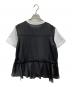 sacai (サカイ) プリント ドッキング ドロスト Tシャツ ホワイト×ブラック サイズ:L：20000円