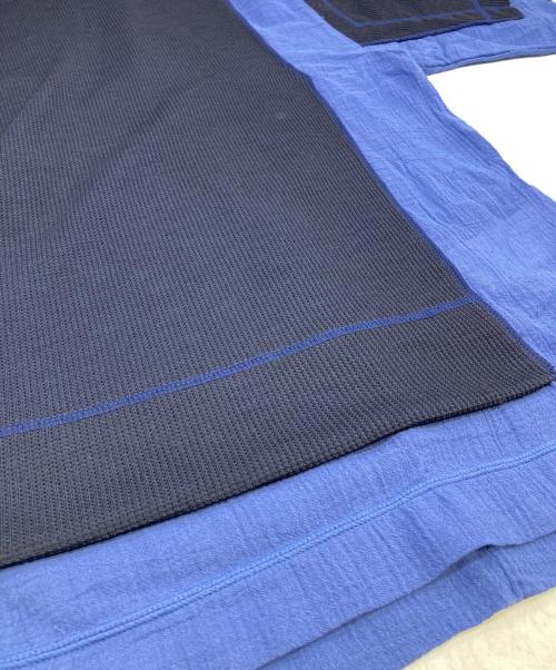 MAISON SPECIAL（メゾンスペシャル）MAISON SPECIAL (メゾンスペシャル) Different Materials Docking Prime-Over Dry Waffle T-shirt ネイビー サイズ:2の古着・服飾アイテム
